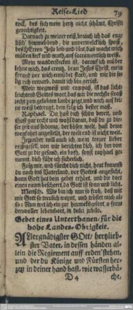 [Gebet vor die hohe Landes-Obrigkeit]