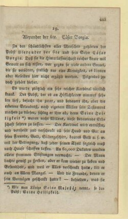 19. Alexander der 6te. Cäsar Borgia