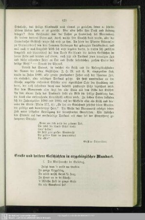Ernste und heitere Geschichten in erzgebirgischer Mundart