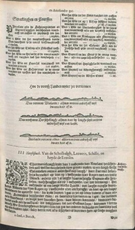 III Hooftstuck. Van de Scholbalgh, Lauwers, Schille, en beyde de Eemsen.
