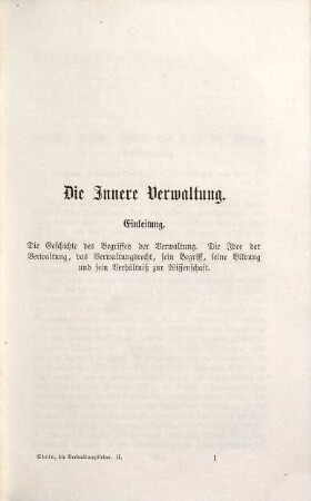 Die Verwaltungslehre, 2. Die Lehre von der innern Verwaltung ; Die wirkliche innere Verwaltung und das Verwaltungsrecht, Theil 1, Das Bevölkerungswesen und sein Verwaltungsrecht
