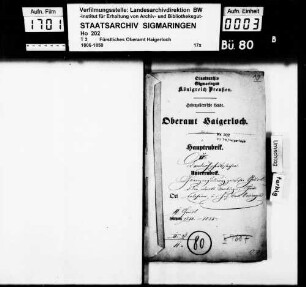 Grenzergulierung zwischen Gruol und der württembergischen Markung Erlaheim sowie der hechingischen Markung Owingen