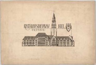 Billing, Hermann; Kiel (Schleswig-Holstein); Rathaus - Fassade (Ansicht)