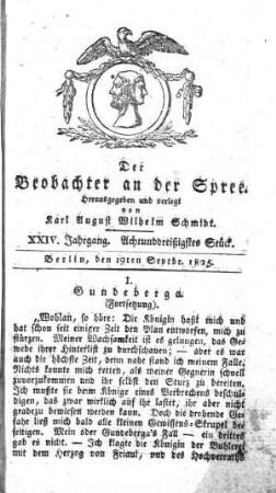 38. Stueck, 19. September 1825