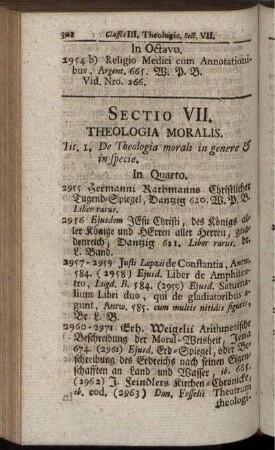 Sectio VII. - Sectio VIII.