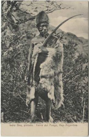 Selk'nam (Ona) - Indianer mit Gesichtsbemalung