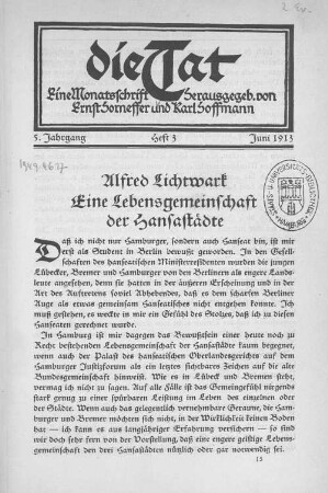 Eine Lebensgemeinschaft der Hansastädte