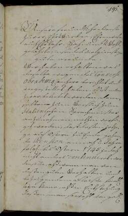 Probeweise Aufnahme des italienischen Sprachmeisters Obradowick als Universitätsverwandter für zwei Jahre mit fortlaufender Pension bis Ostern 1745.