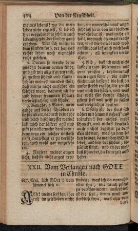 XXII. Vom Verlangen nach Gott in Christo