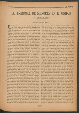 El tribunal de menores en E. Unidos