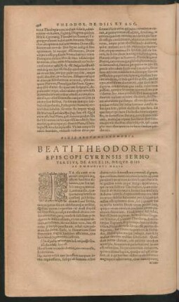 Beati Theodoreti Episcopi Cyrensis Sermo Tertius, De Angelis ...
