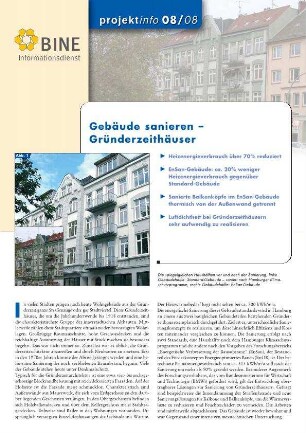 Gebäude sanieren - Gründerzeithäuser.