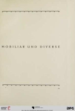 Mobiliar und Diverse (Nr. 116-192)