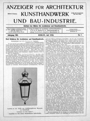 Nr. 7, Juli 1910