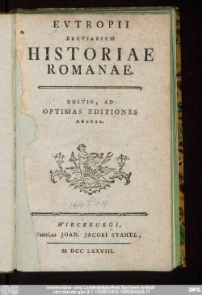 Evtropii Breviarivm Historiae Romanae