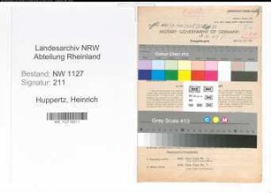 Entnazifizierung Heinrich Huppertz , geb. 29.12.1904 (Justizassistent)