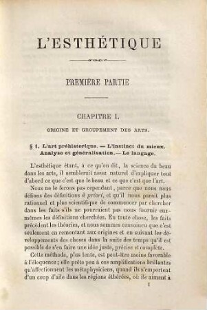 L'esthétique : Bibliothèque des sciences contemporaines, IV