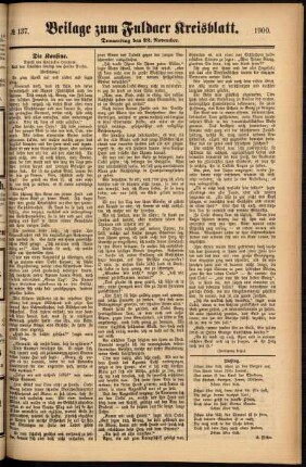 Zweite Ausgabe vom Donnerstag, den 22. November 1900.