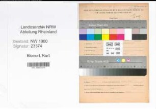 Entnazifizierung Kurt Bienert, geb. 17.01.1882 (Baumeister)