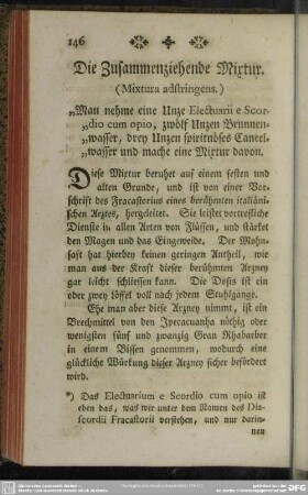 Die Zusammenziehende Mixtur