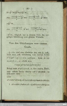 Von den Gleichungen vom vierten Grade