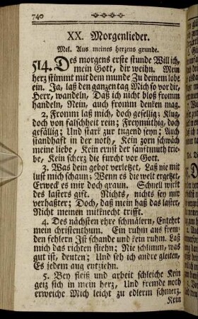 XX. Morgenlieder. - XXXIII. Fürbitte für einen Sterbenden.