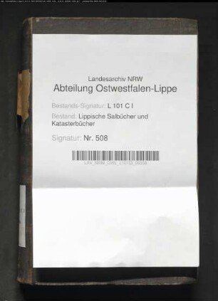 Konzept des Salbuchs der Stadt Blomberg von 1854