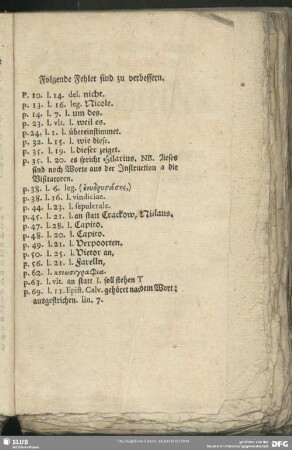 Folgende Fehler sind zu verbessern