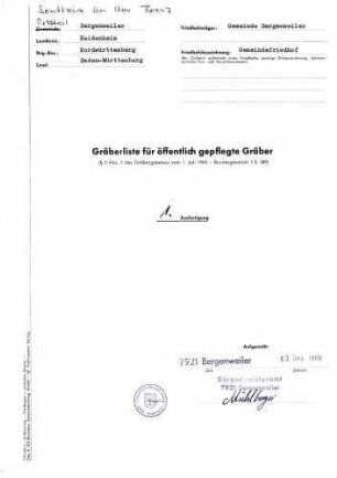 Gemeindefriedhof Bergenweiler