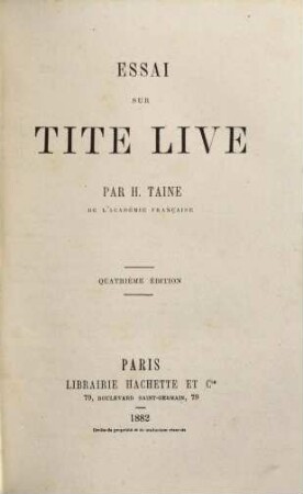 Essai sur Tite Live