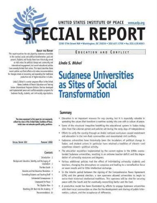 Sudanese universities as sites of social transformation