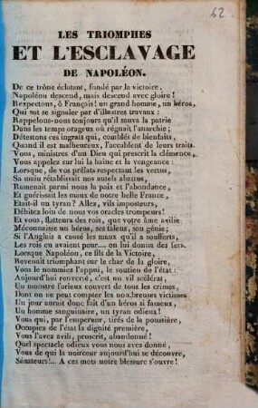 Les triomphes et l'esclavage de Napoléon