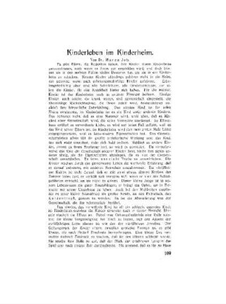 Kinderleben im Kinderheim