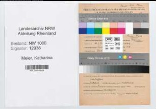 Entnazifizierung Katharina Meier, geb. 22.01.1903 (Postangest.)