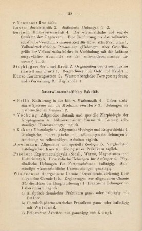28-30, Naturwissenschaftliche Fakultät