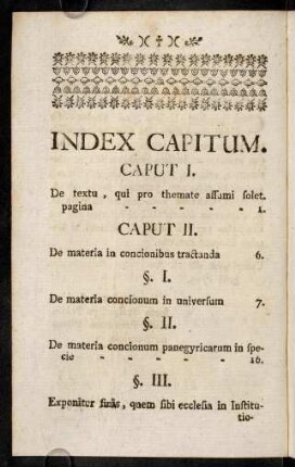 6v-8v, Index Capitum