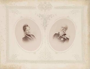links: Großherzogin Luise von Baden rechts: Großherzog Friedrich I. von Baden
