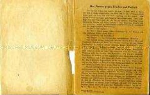 Kommunistische (?) Tarnschrift gegen die nationalsozialistische Kirchenpolitik (ohne Einband)