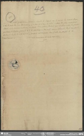 Eigenh. Billet von Ximénès Doudan an August Wilhelm von Schlegel, o.O., ohne Datumsangabe