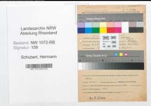 Entnazifizierung Hermann Schubert , geb. 12.03.1897 (Angestellter)
