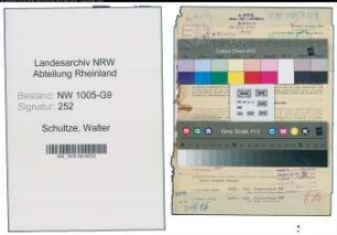 Entnazifizierung Walter Schultze , geb. 29.10.1910 (Baufuehrer)