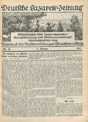 1917: Deutsche Lazarett-Zeitung