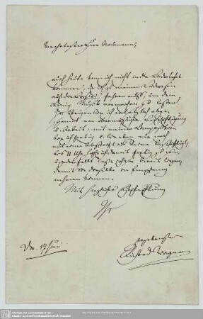 An [Herr]... Naumann - Mscr.Dresd.Aut.1356 : Dresden, 17.06.1843