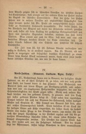 IV. Nord-Indien. (Benares, Lucknow, Agra, Delhi.)