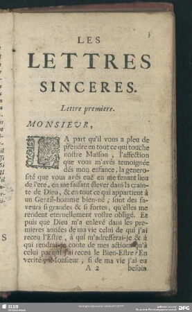 Lettre premiere