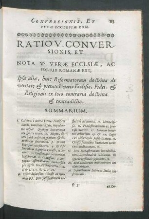 Ratio V. Conversionis, Et Nota V. ...