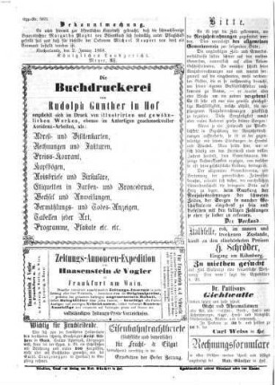 Hofer Zeitung. 1868,1/6 = Jan. - 26. Juni