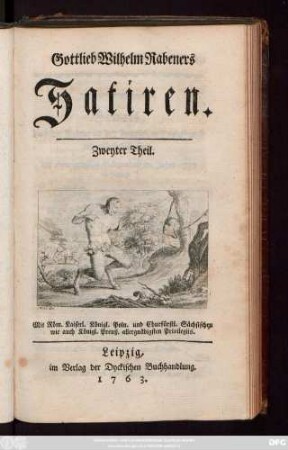 Theil 2: Gottlieb Wilhelm Rabeners Satiren