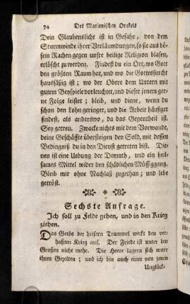 74-82, Sechste Anfrage