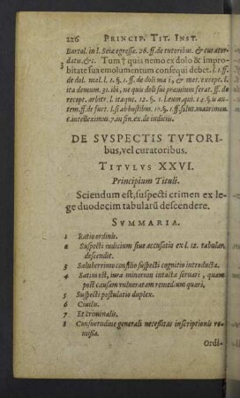 De suspectis tutoribus, vel curatoribus. Titulus XXVI.